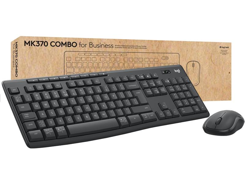 Logitech MK370 for Business Kabellose Tastatur und geräuscharme Maus