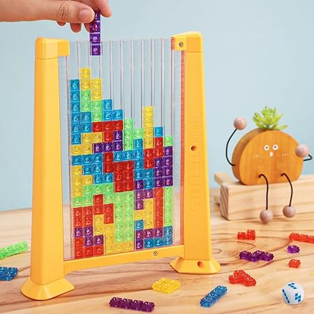 (23x17cm) Kinder Blockbaustein Puzzle Spiel Pädagogisches Lern Spielzeug Gehirn Training - Bunt
