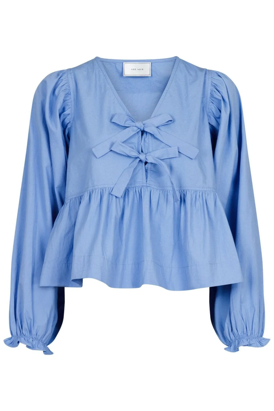 Neo Noir Bessie C Poplin Blouse light blue