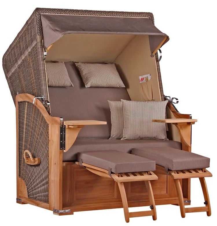 Strandstoel Nordstrand Teak PE grijs design 534