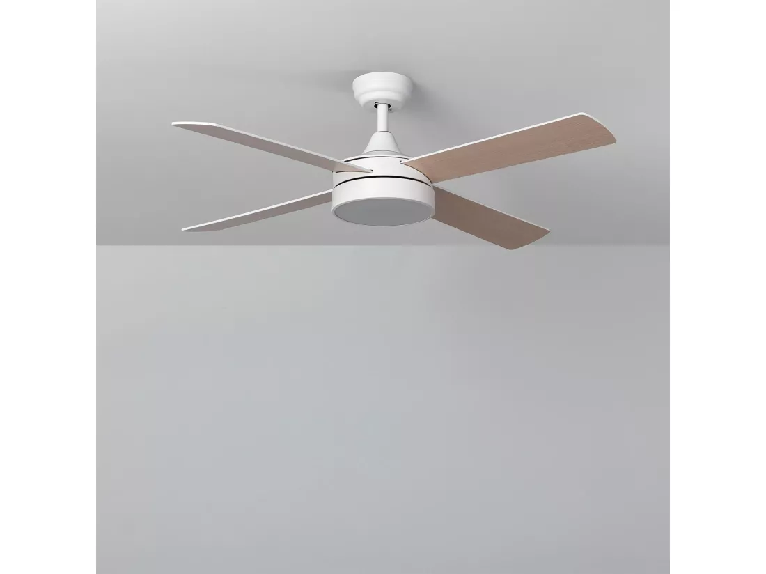 Ventilateur de Plafond Silencieux Timor Blanc 132cm Moteur DC Blanc