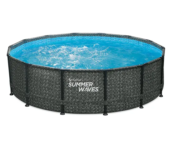 Summer Waves Active-Frame-Pool, Rattan, Ø ca. 427 cm