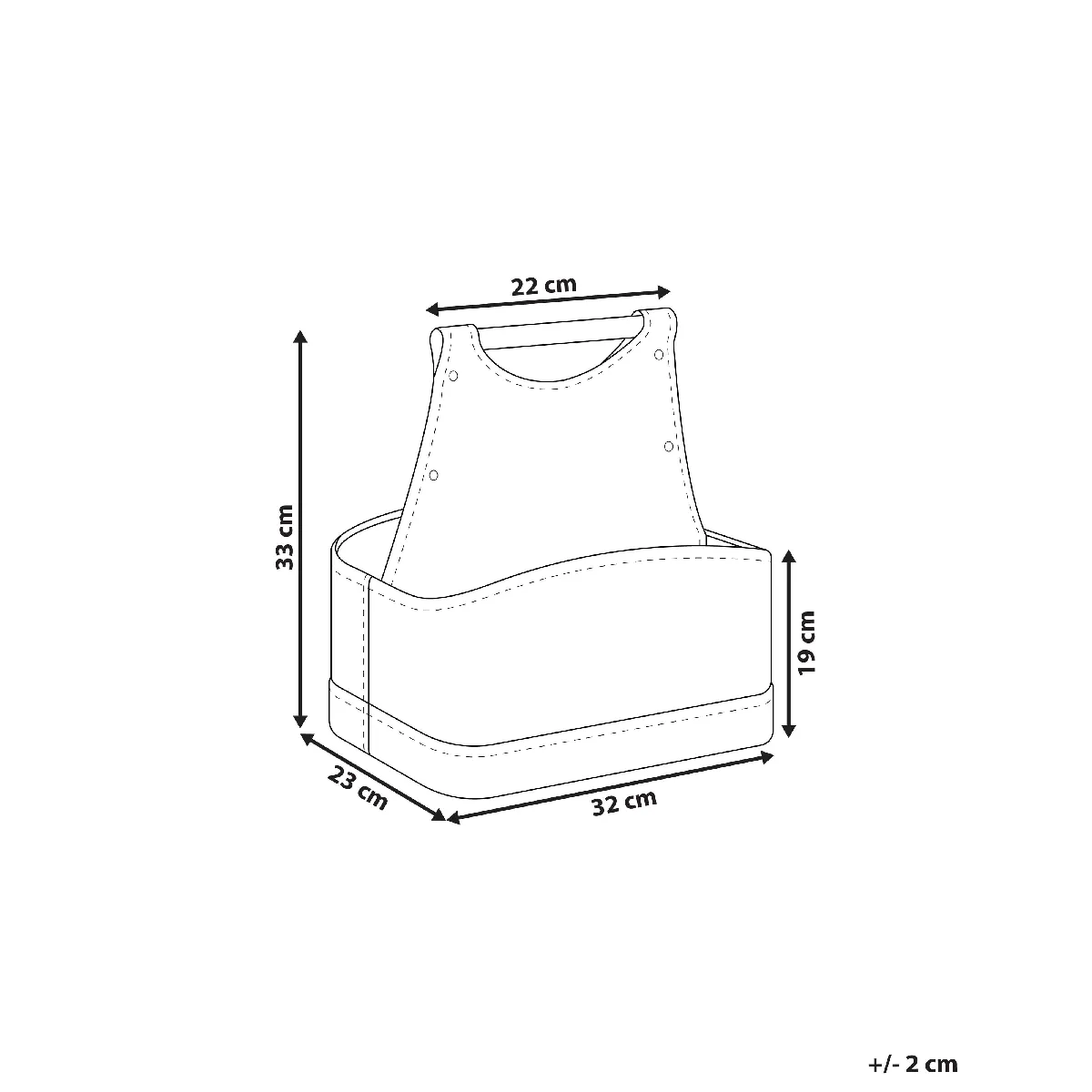 Beliani Panier Cuir PU Marron URUK
