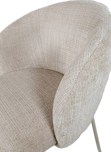 Eetkamerstoel Taupe Adele B62.5 x D64 x H80.5 cm