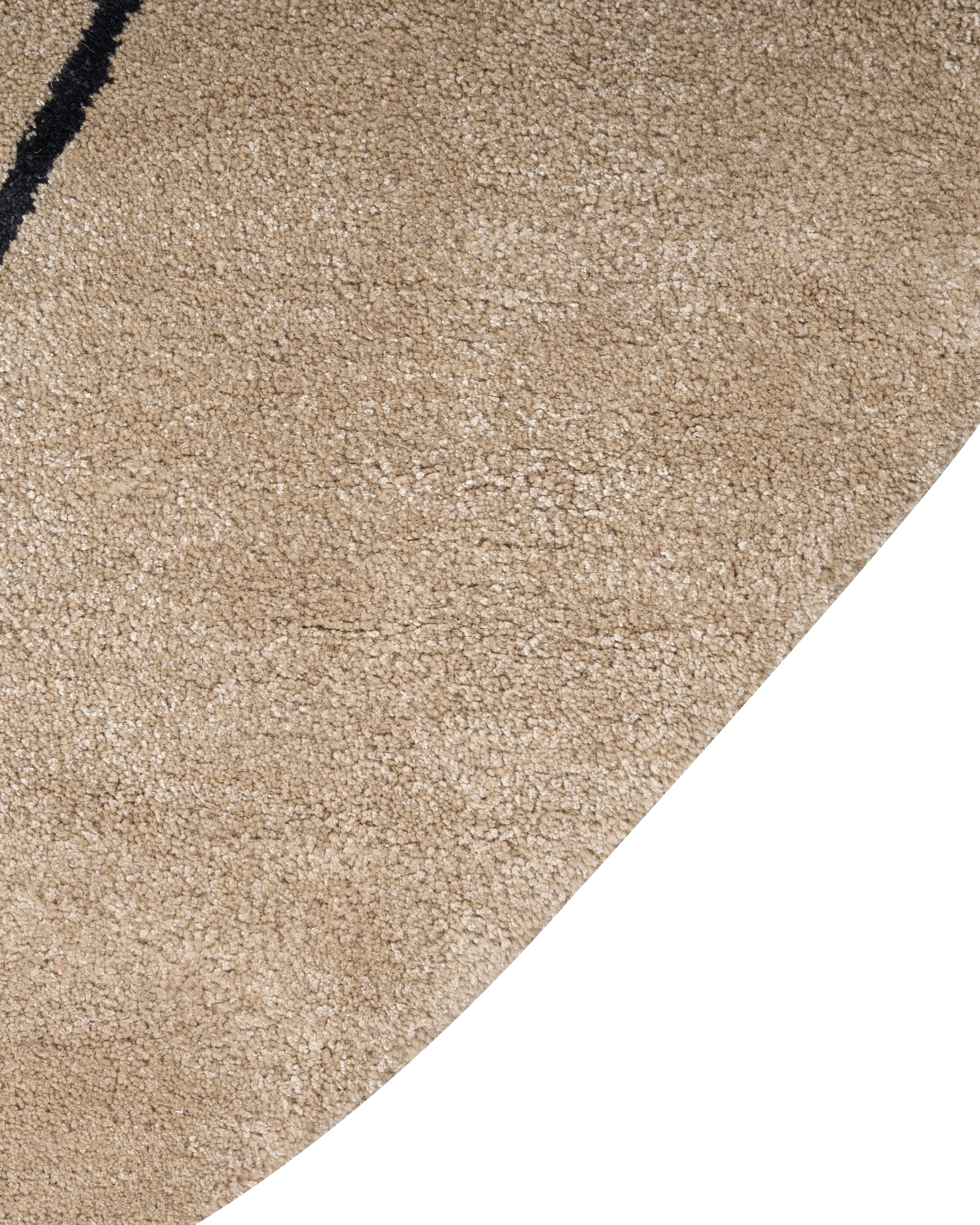 Vloerkleed DIGRI Beige ø 200 cm Viscose