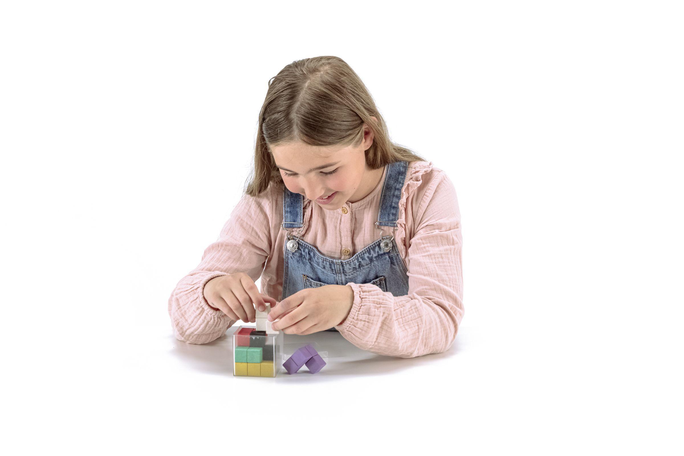 SOMA - Würfel, 7 farbige Elemente aus RE-Wood®