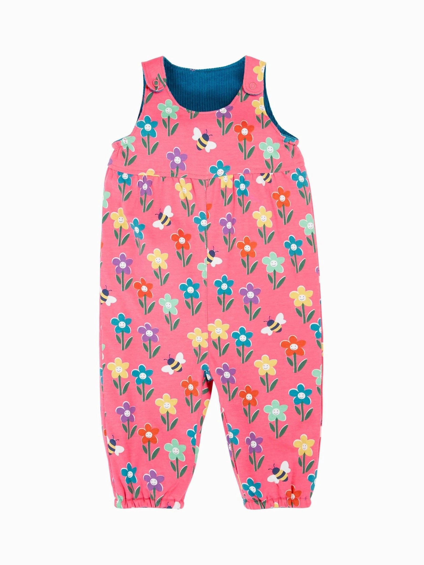 Frugi Blue Helen Reversible Dungarees