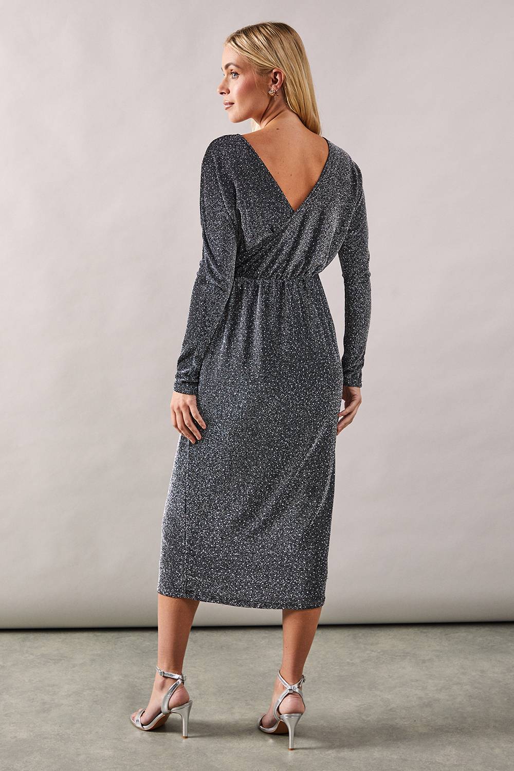 Wallis Robe Crayon Jersey Diamanté Pailleté Petite Occasion