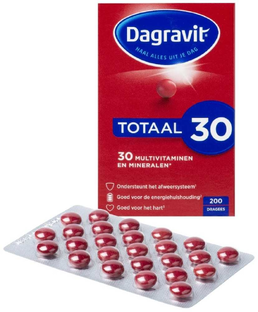 Dagravit Totaal 30 Multivitaminen en Mineralen Dragees 200ST