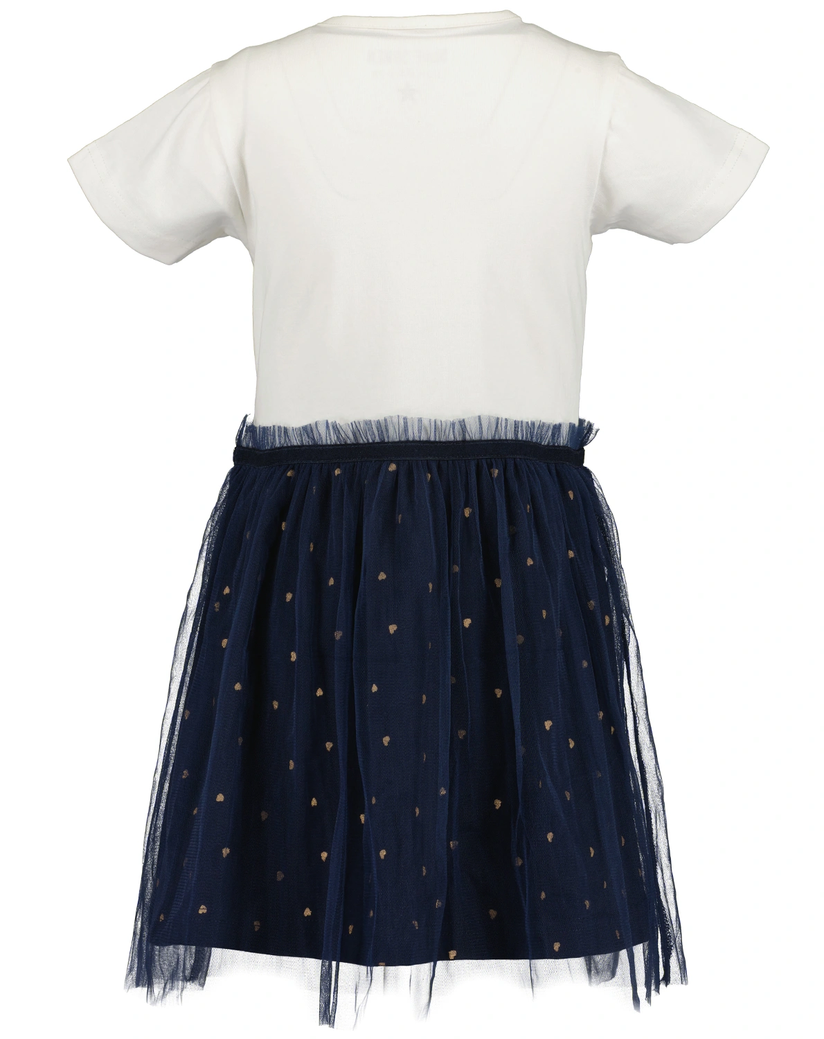 Kurzarm-Kleid HEARTS mit Tüllrock in offwhite
