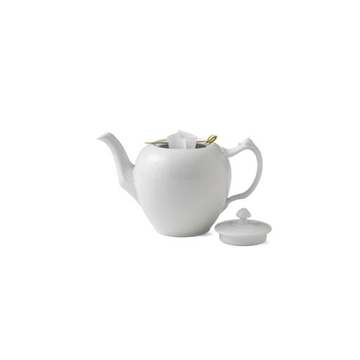 Royal Copenhagen Hvid Riflet Tekande , 1 L