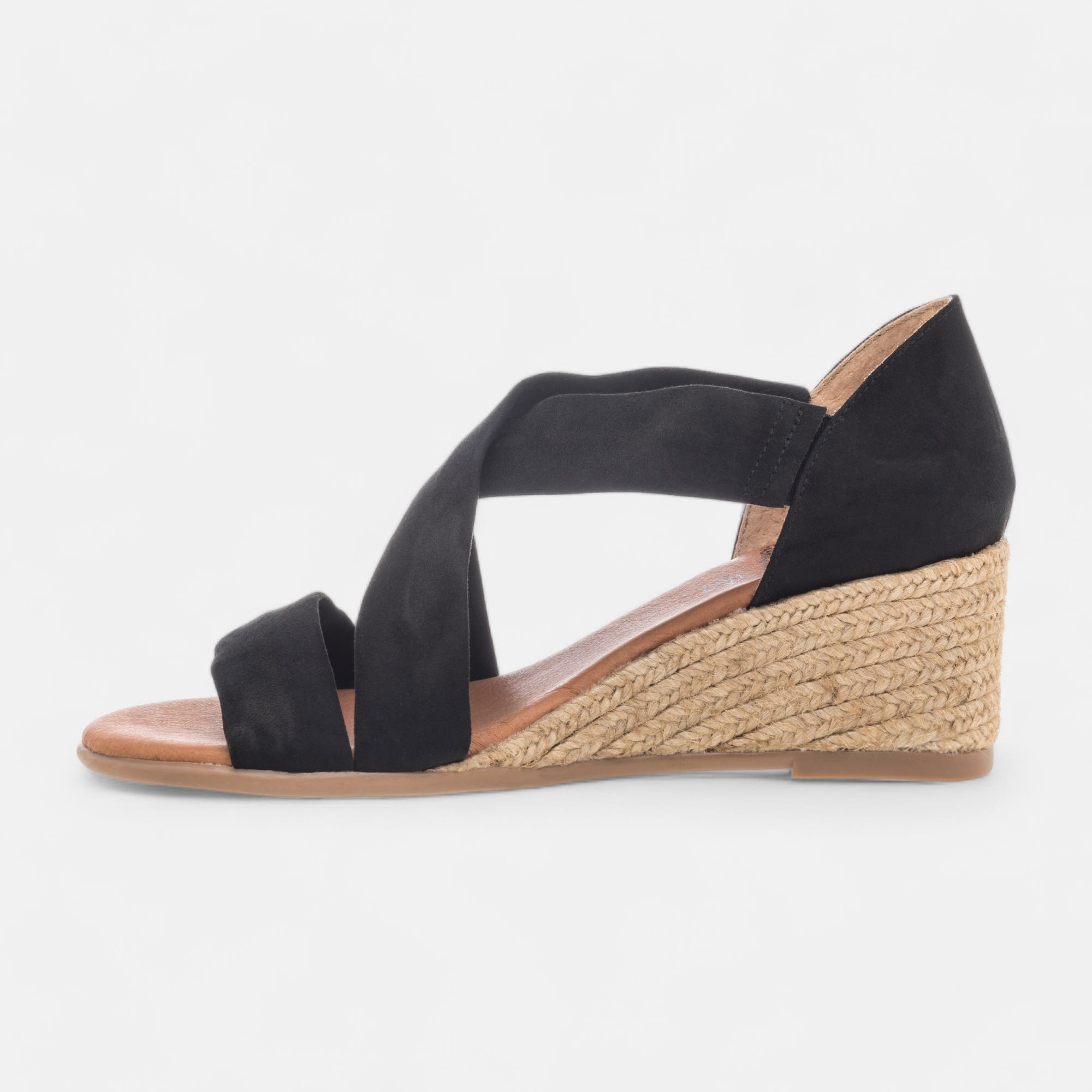 Sandales à talon compensé Femme noir