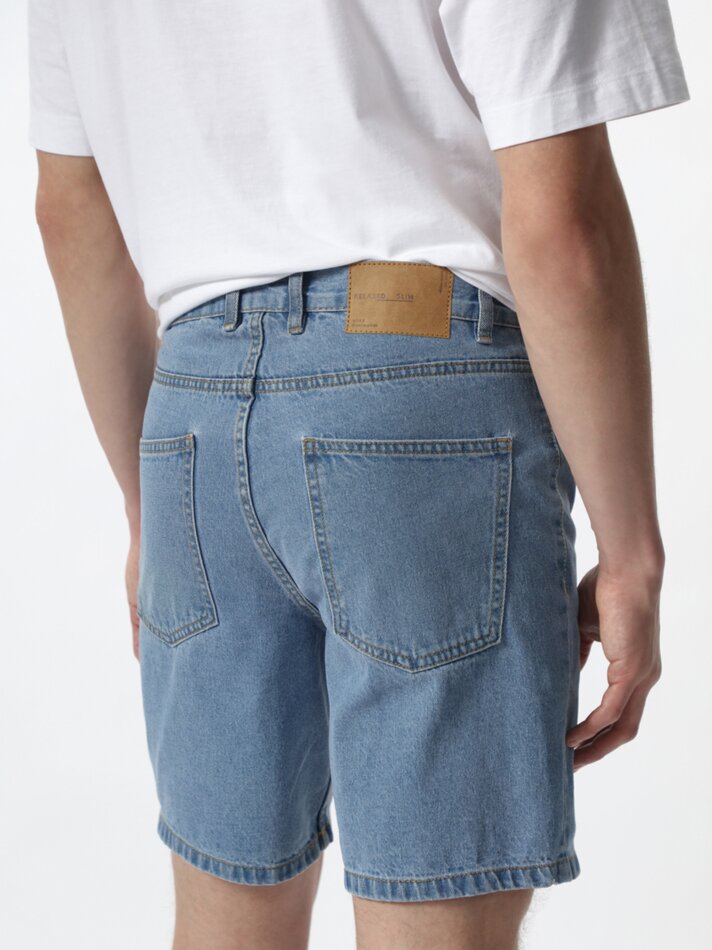 Bermuda jeans slim fit - Indigo