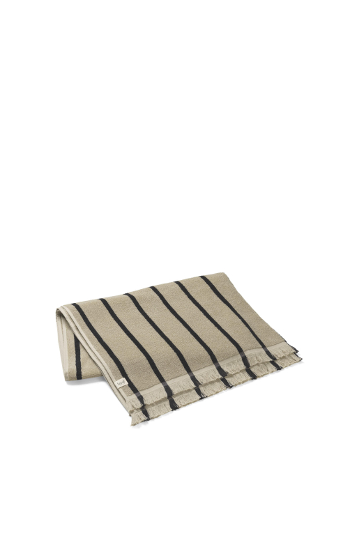 Ferm Living Alee badlaken 100x150 sand/black