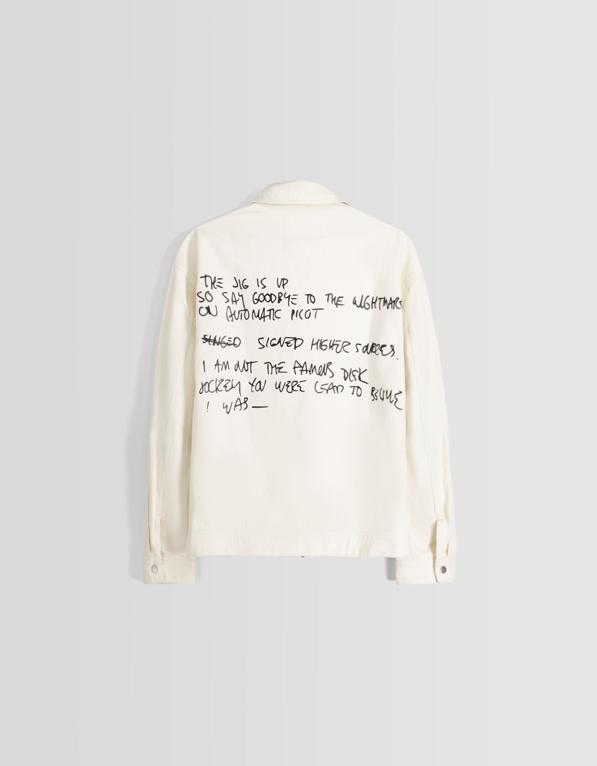 Jaqueta de algodão com estampa Jean-Michel Basquiat
