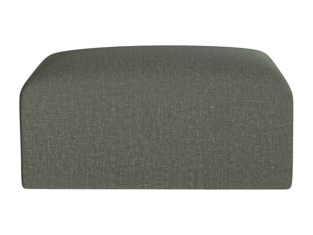 Pouf en tissu chiné vert POGNI de Maison Céphy