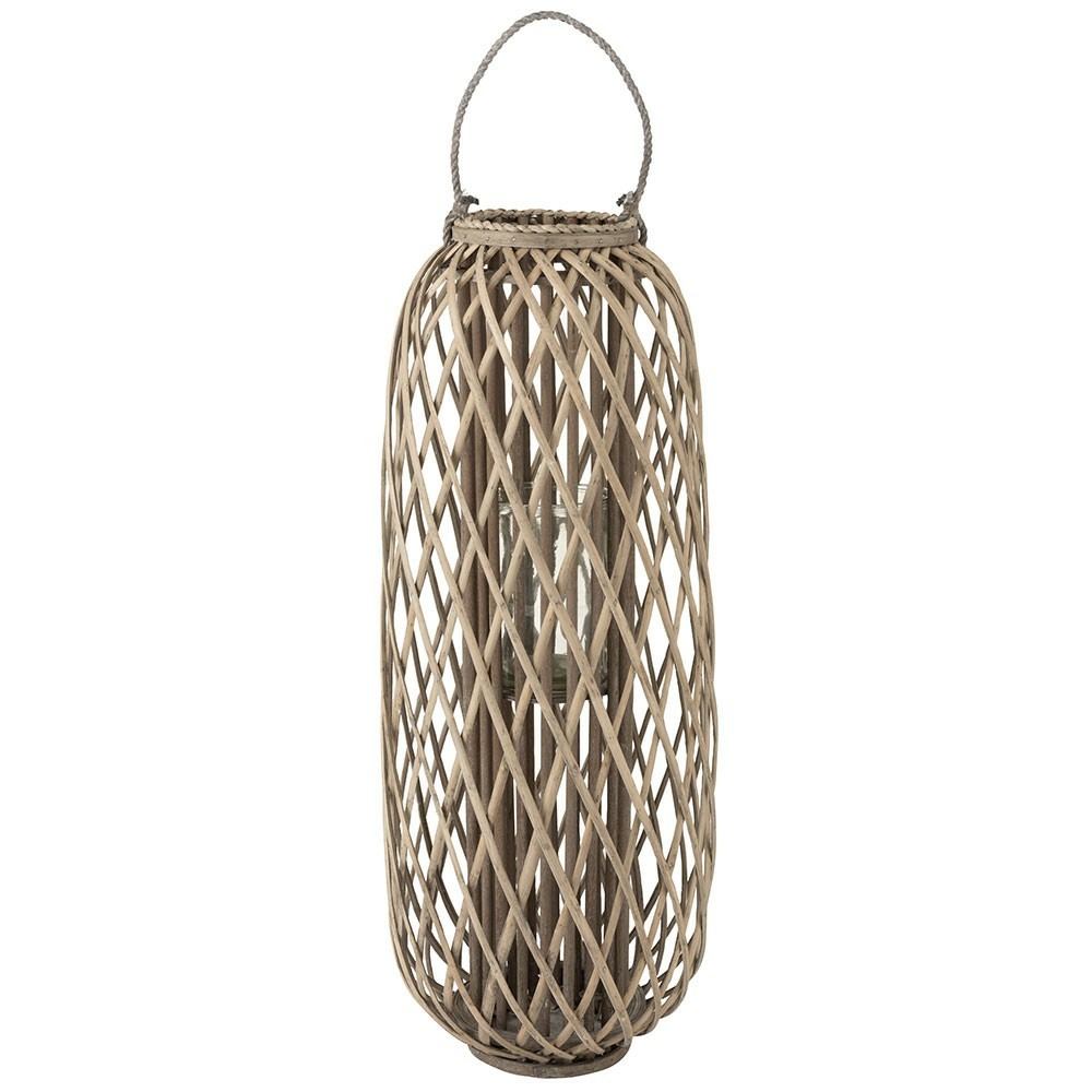 Lanterne willow bois gris large