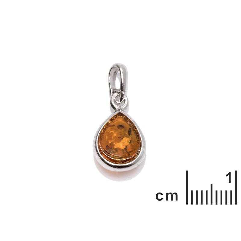 Pendentif argent 925 Ambre veritable de la mer Baltique