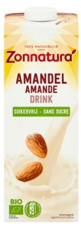 Zonnatura Amandel Drink Ongezoet Bio 1000ml