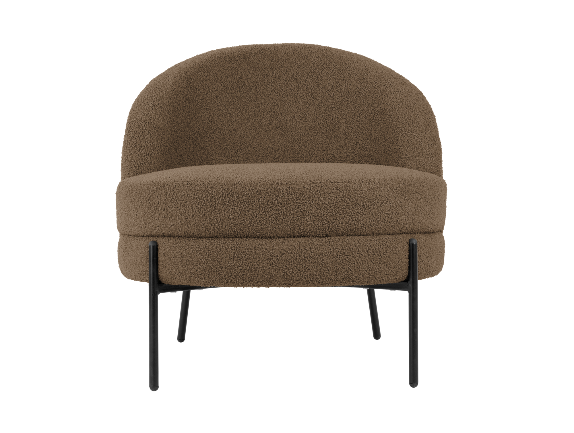 Chair Noble teddy curl dark warm grey