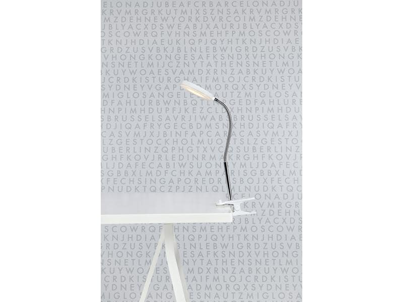 Markslöjd Schreibtischleuchte Flex Clip, 3000K, 5W, Weiss/C LED Schreibtischlampe mit Cliphalterung