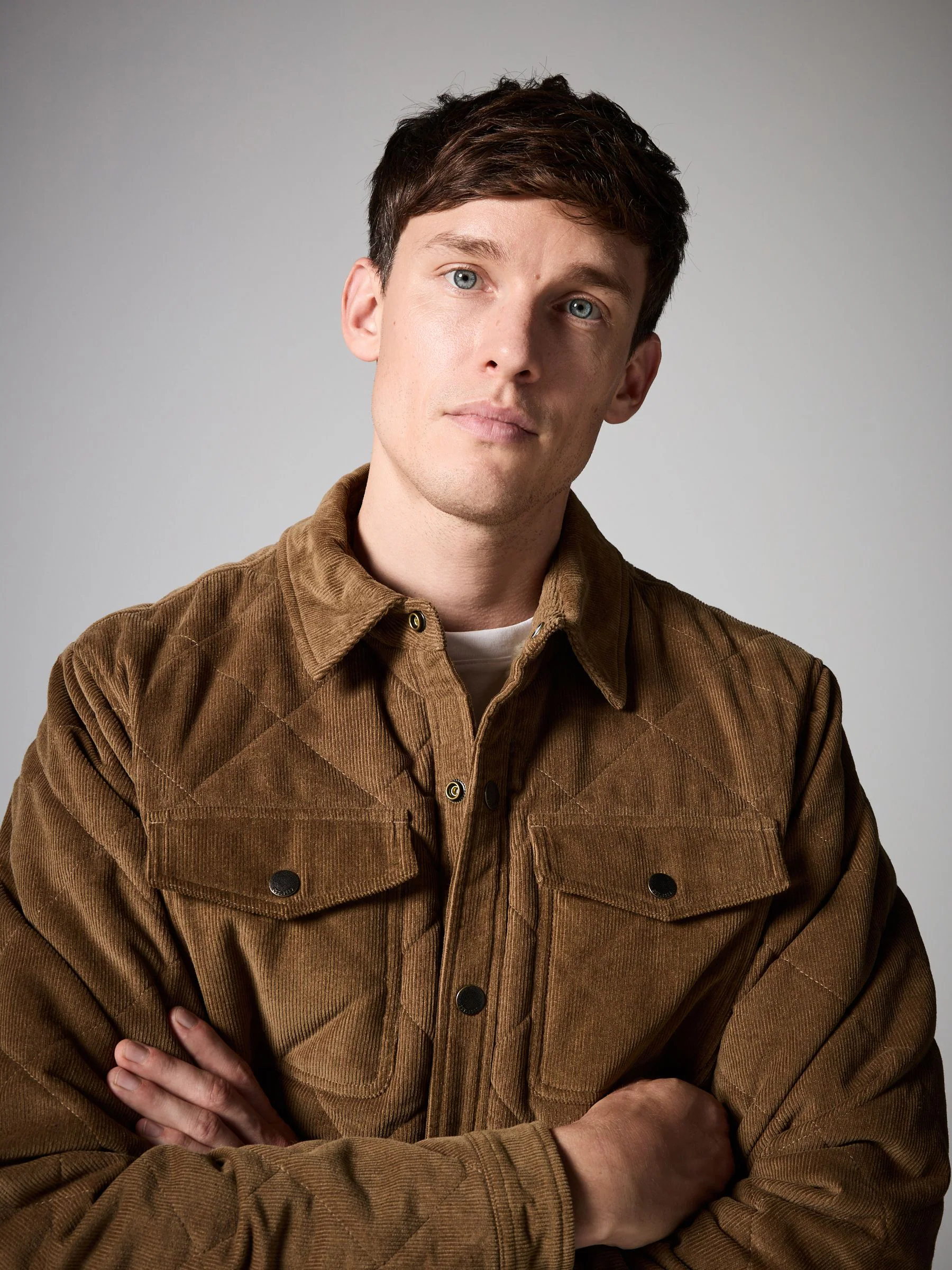 Lichtbruin - Borg Lined Diamond Quilt Corduroy Shacket