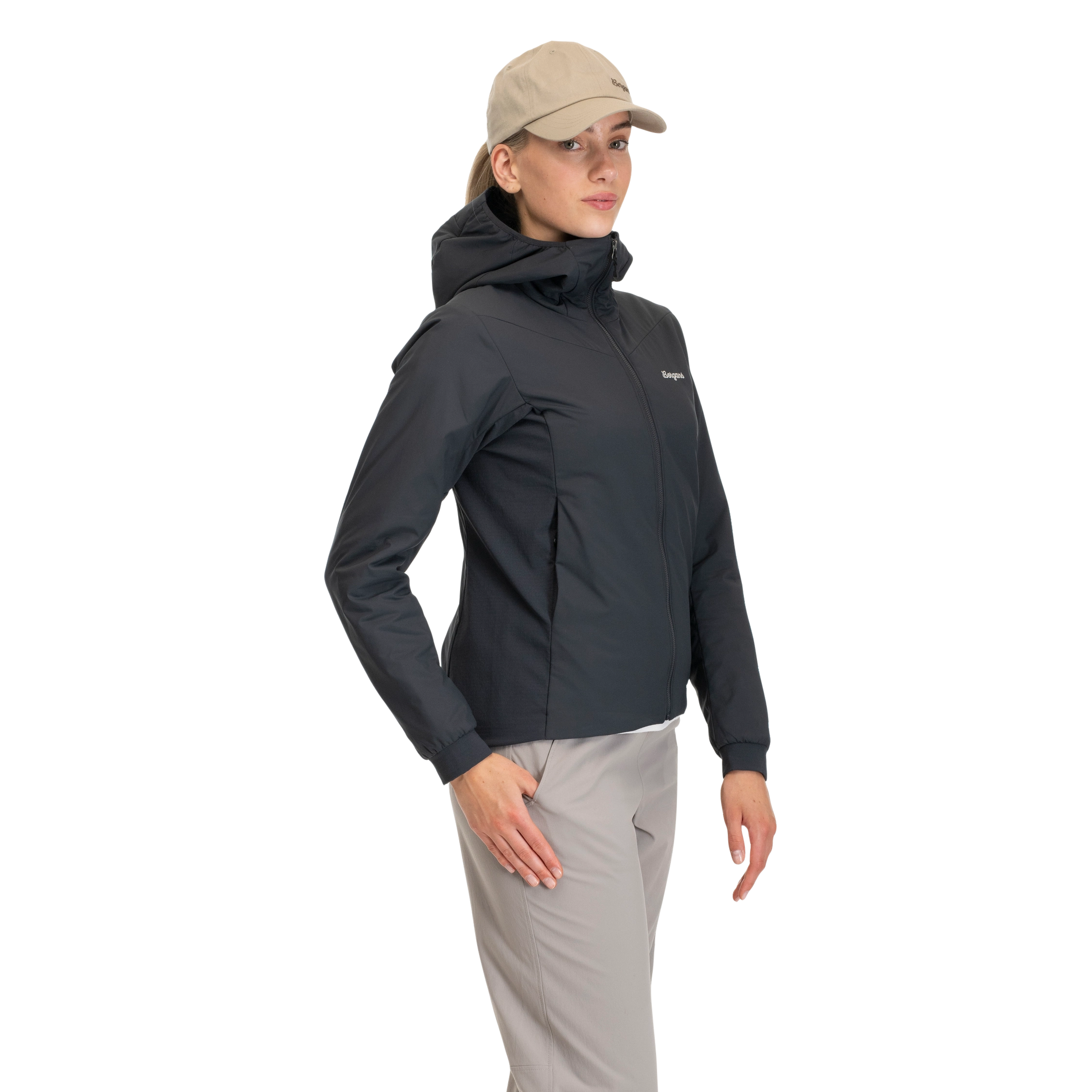 Holo Insulated Hood Jacket Women Dark Shadow Grey