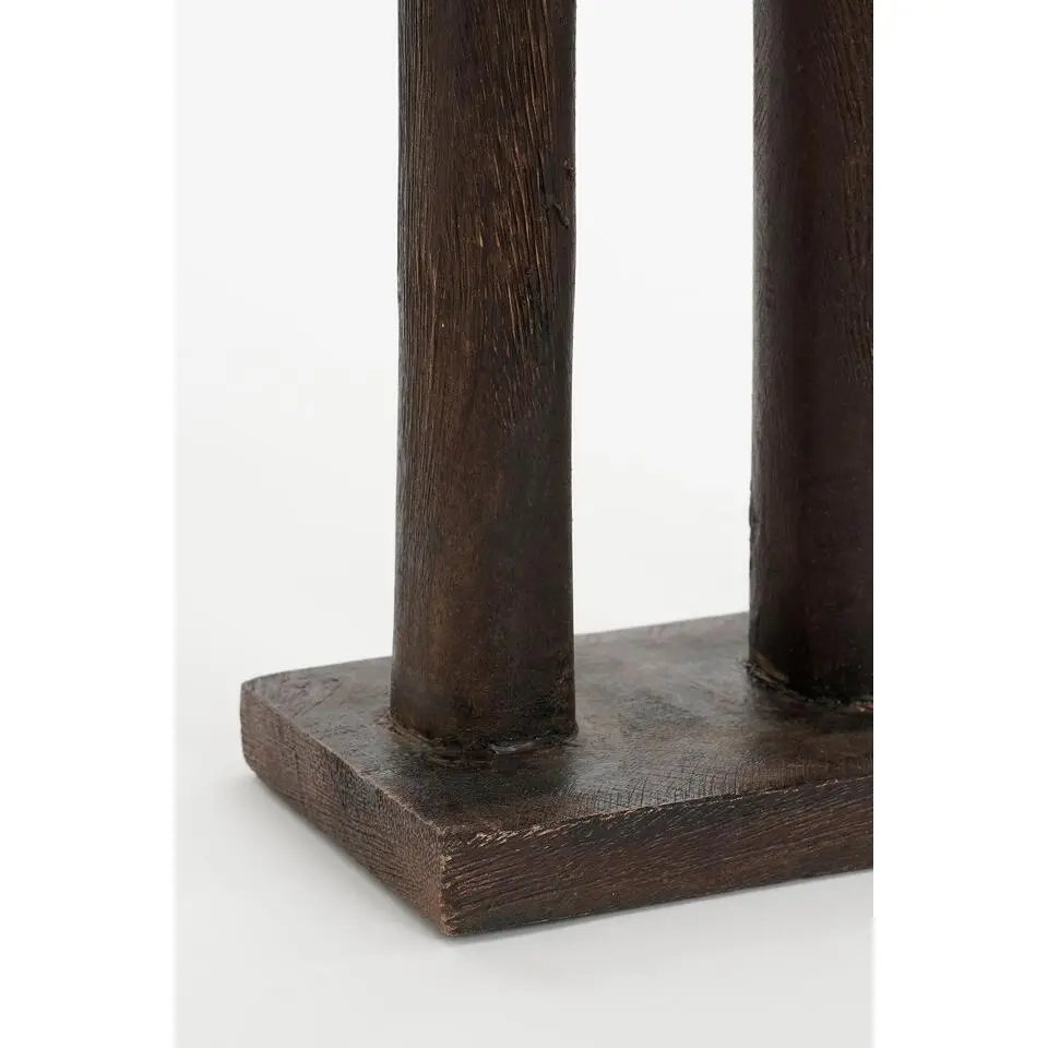 Mica Decorations Pegara Woondecoratie - L7 x B13 x H35 cm - Hout
