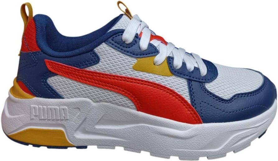 PUMA Trinity Lite Jr Unisex Sneakers White-Fierce Red-Persian Blue