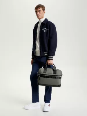 Bolsa para laptop com logotipo em relevo