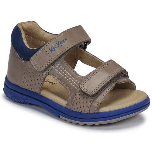 Kickers - PLAZABI - Gris / Bleu