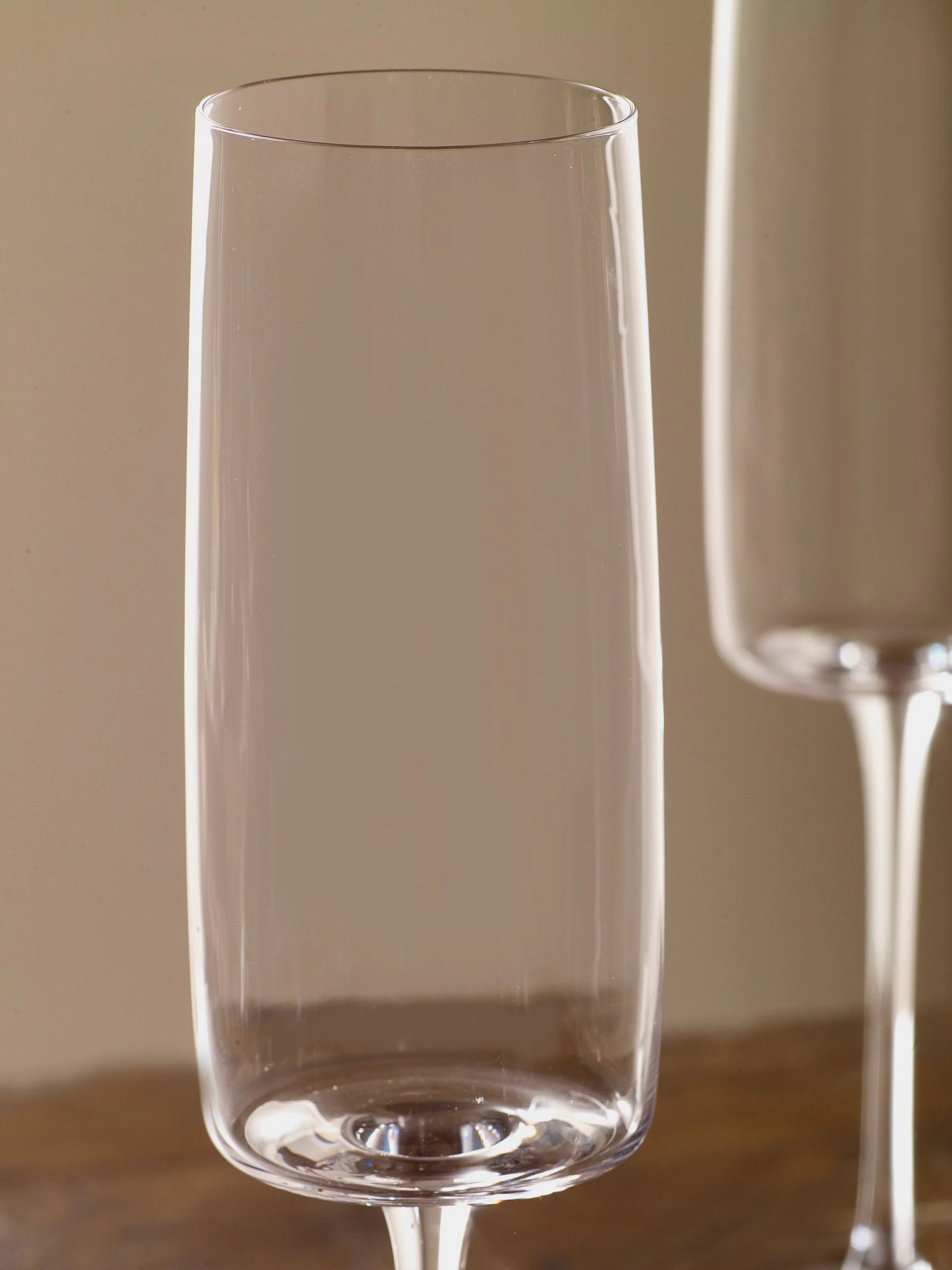 Set van 4 hoekige champagneflûtes