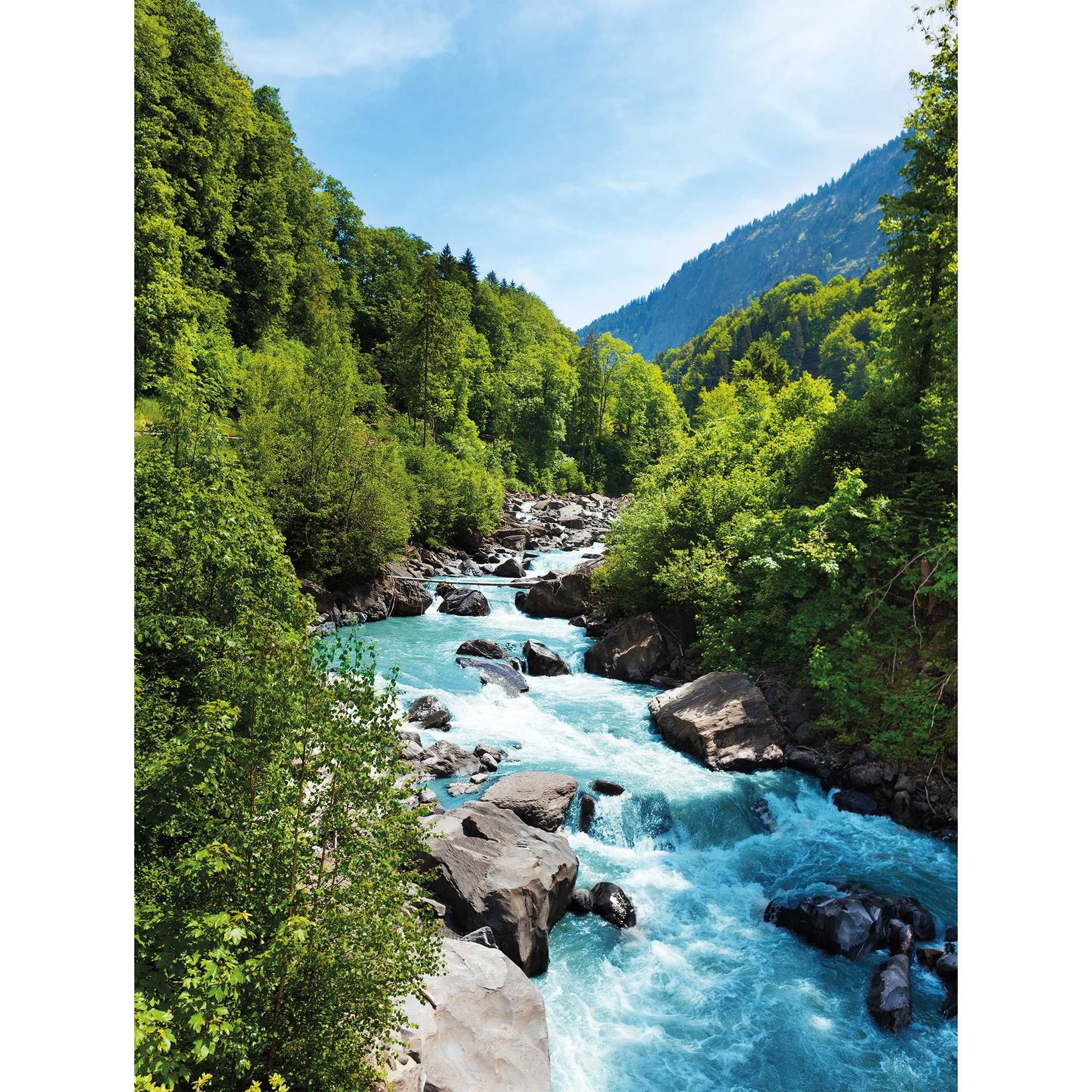 Keilrahmenbild FLUSSLANDSCHAFT - 46x61 cm