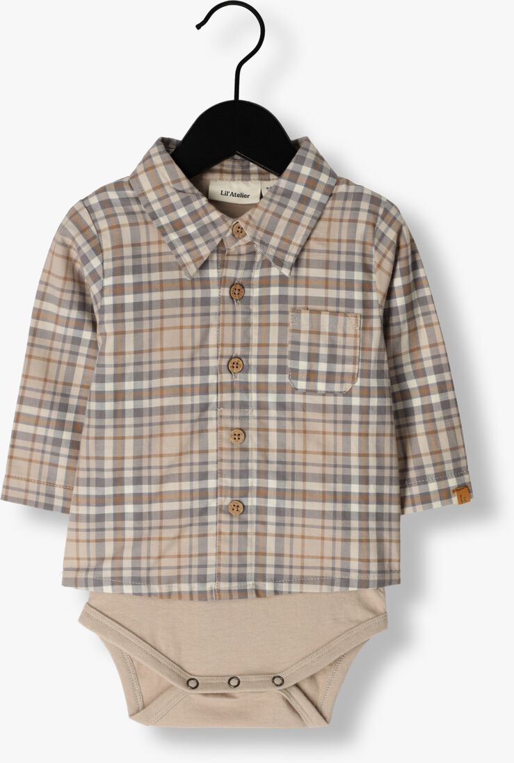 LIL\\' ATELIER taupe lil' atelier blouse nbmdamien boxy body shirt