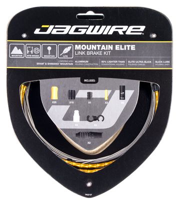 Kit Câble et Gaine VTT Jagwire Mountain Elite Link pour Freins Or