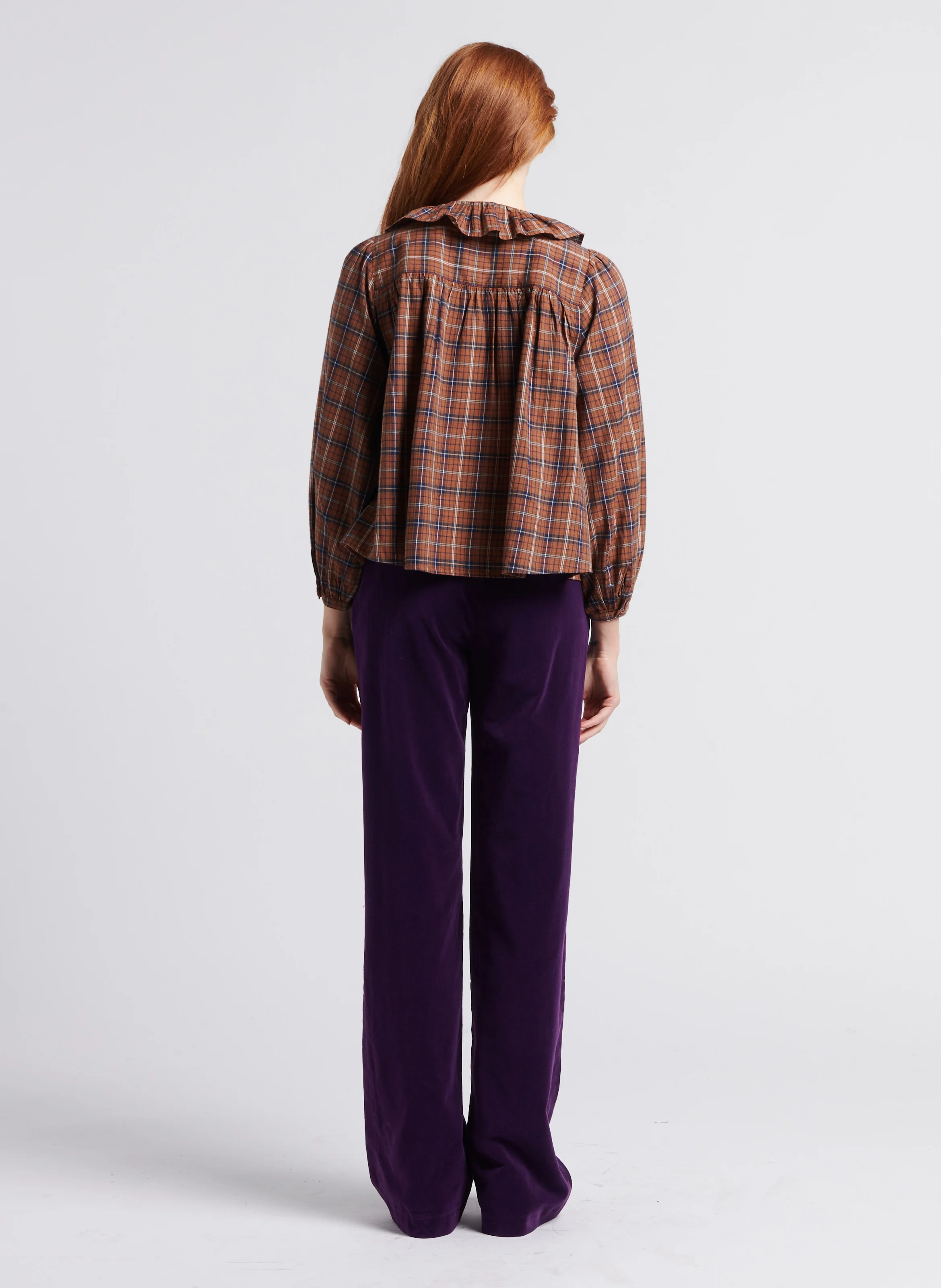 RIGA - Pantalon large en coton | Violet
