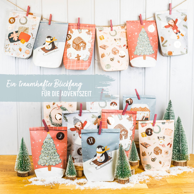 Adventskalender-Bastelset - Weihnachten
