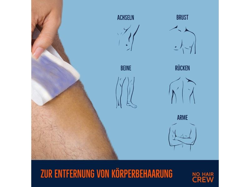 No Hair Crew Wachsstreifen Body 20 Stück Kaltwachsstreifen für den Körper