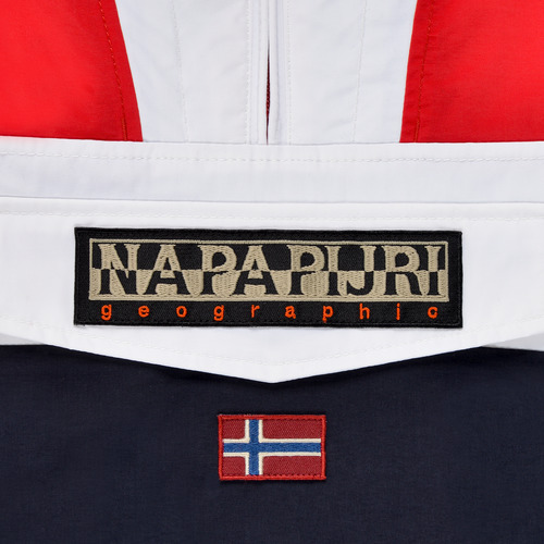 Napapijri - RAINFOREST POCKET - Bleu / Blanc / Rouge
