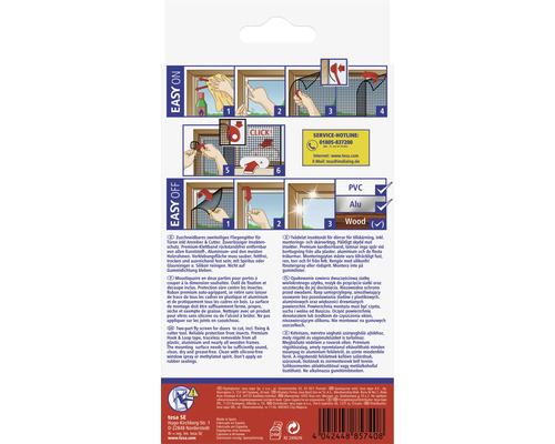 Vliegenhor voor deuren tesa Insect Stop Comfort, zonder boren, antraciet, 65x220 cm, 2-pack
