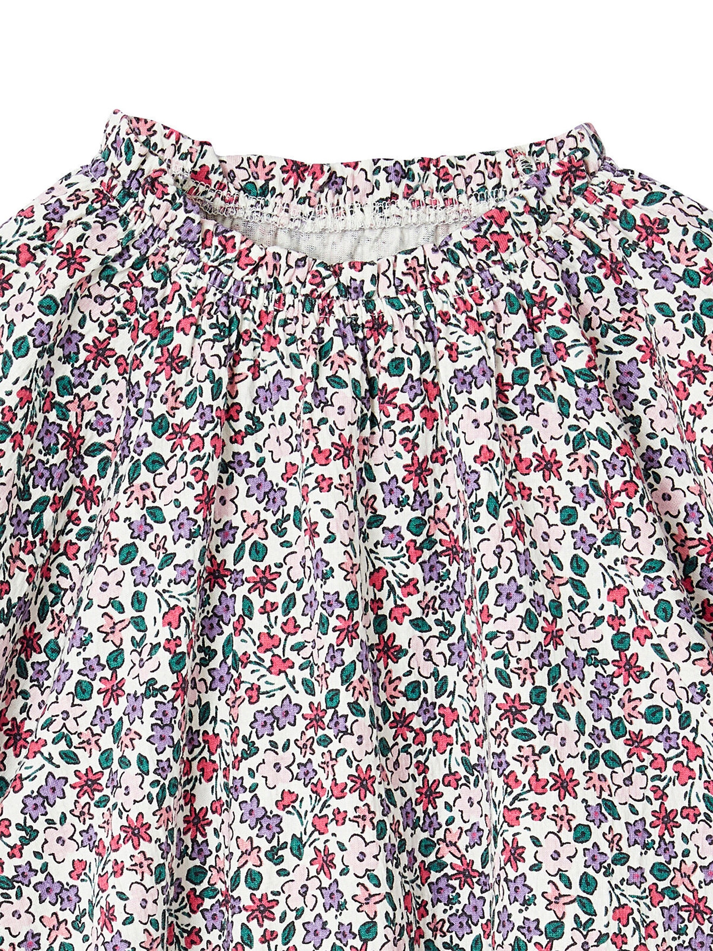 Vertbaudet Mädchen Blusenshirt in Cropped-Länge wollweiß