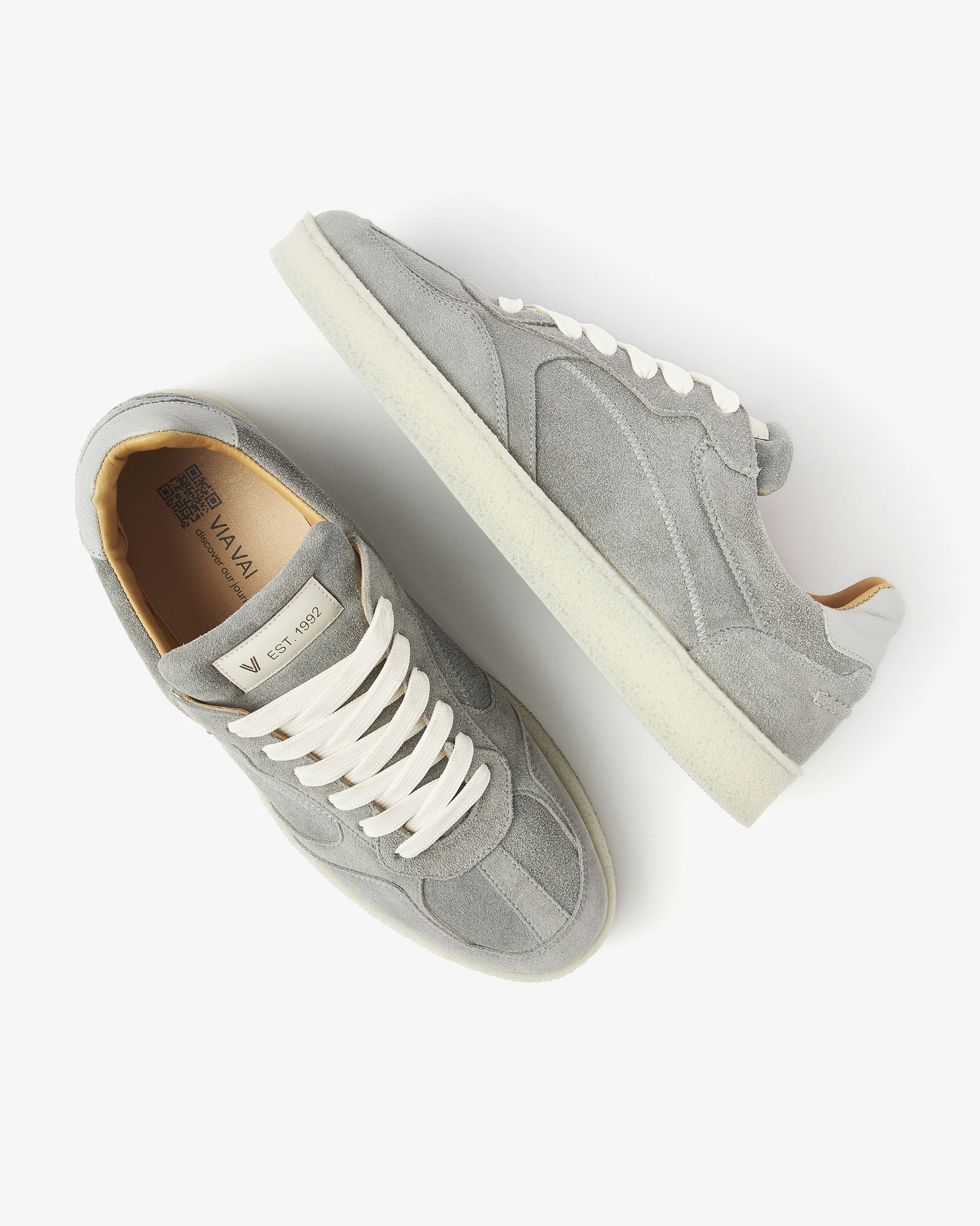 VIA VAI grijze heren sneakers Zane Ethan