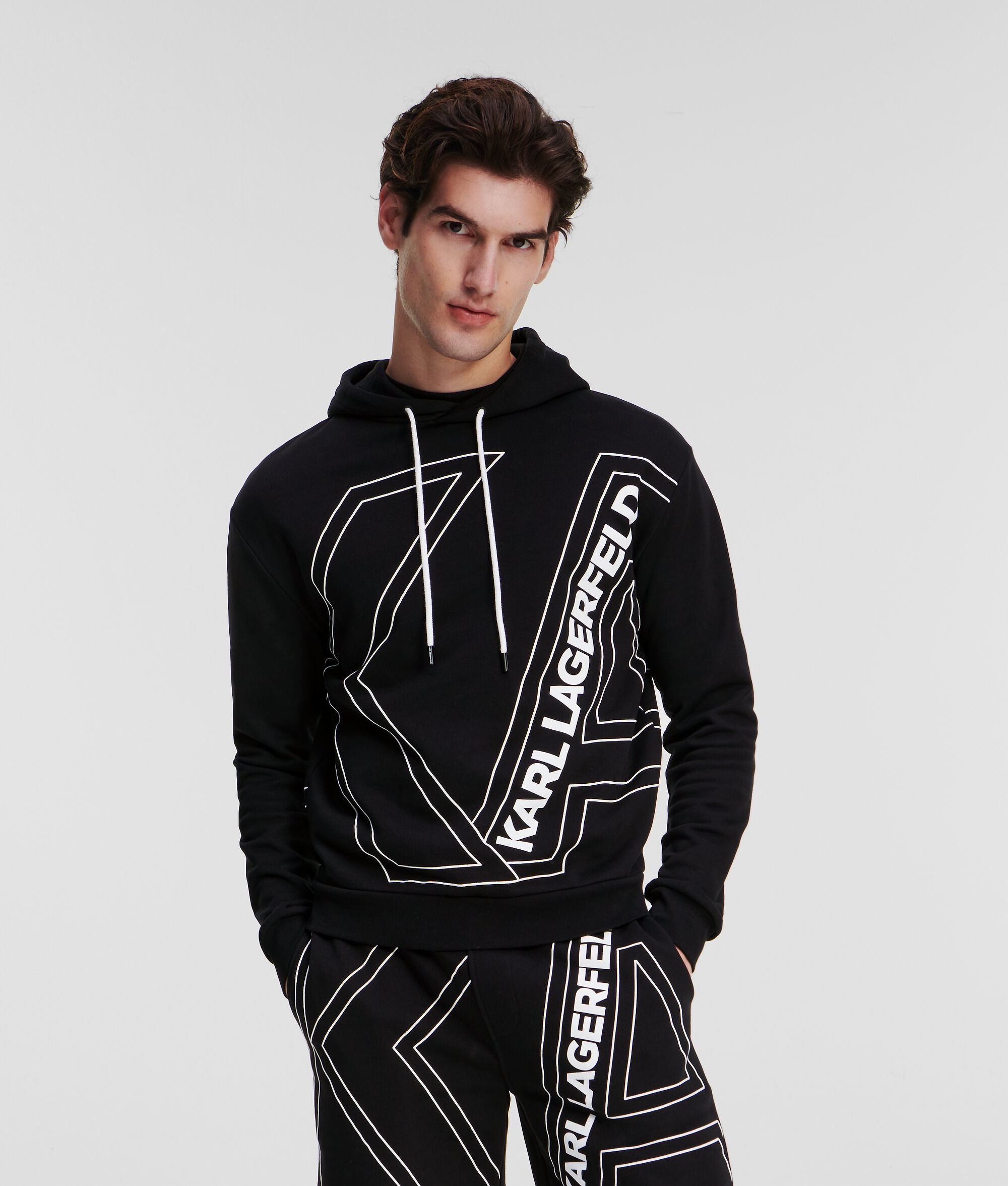 SWEAT À CAPUCHE AVEC LOGO KARL