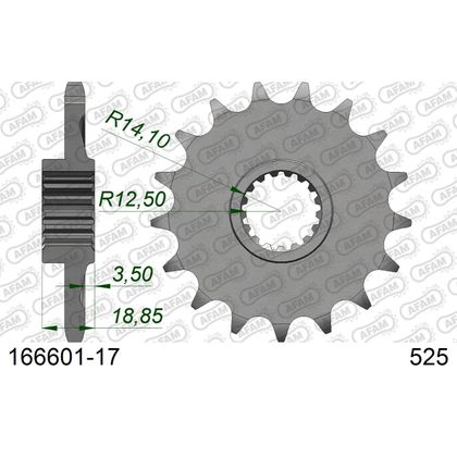 Kit chaine AFAM 525 Type Acier Origine