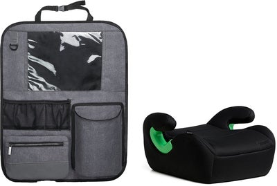 Beemoo Raise 2 i-Size Beltepute inkl. Beemoo Deluxe Sparketrekk med Oppbevaring, Black Stone