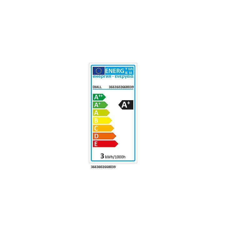Ampoule LED Diall flamme E27 3W=25W blanc chaud