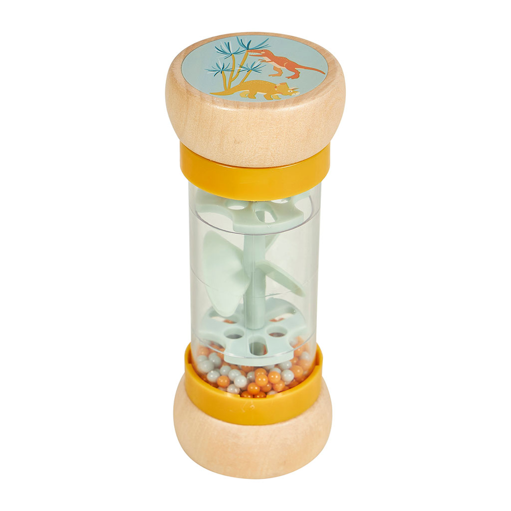 Bâton de pluie bois motif dinosaure