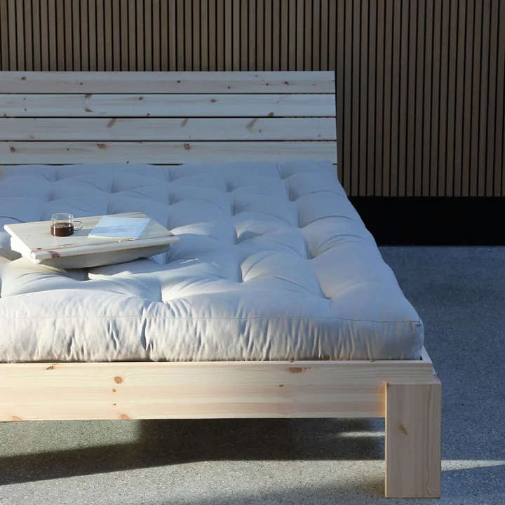 Karup Design - Layers Bett mit Kopfteil 180 x 200 cm, Kiefer natur
