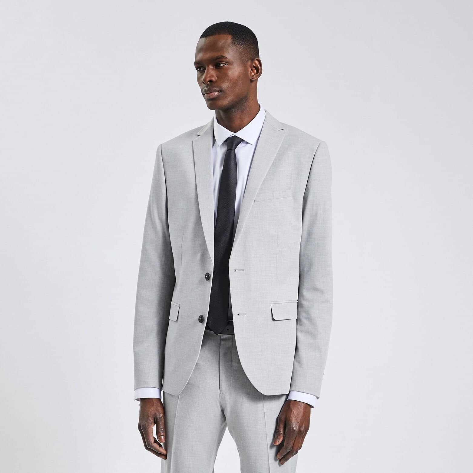Veste de costume extra-slim bistretch Gris clair