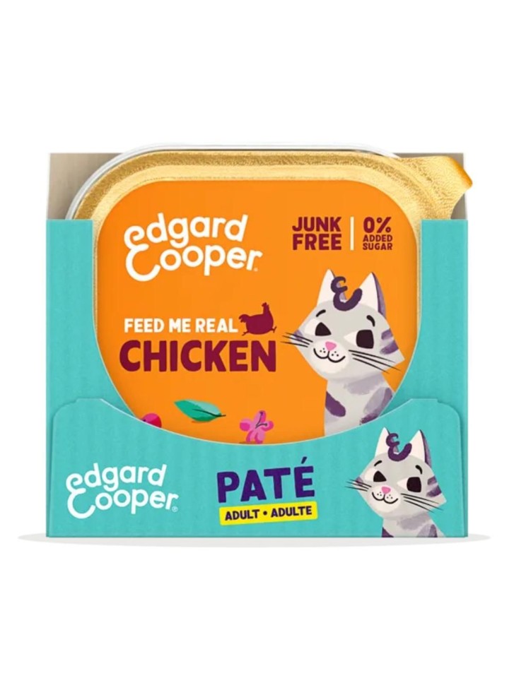 Edgard Cooper - 16 x Kat Voksen Vådfoder Paté Kylling - 85g - Bundle